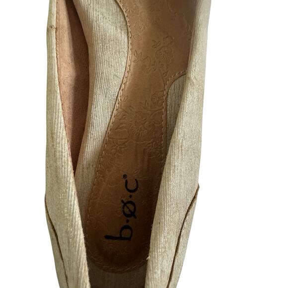 BOC Born Concept Emalia Womens 9.5 Beige & Metallic Gold Ballet Flats #5630 - Picture 5 of 13